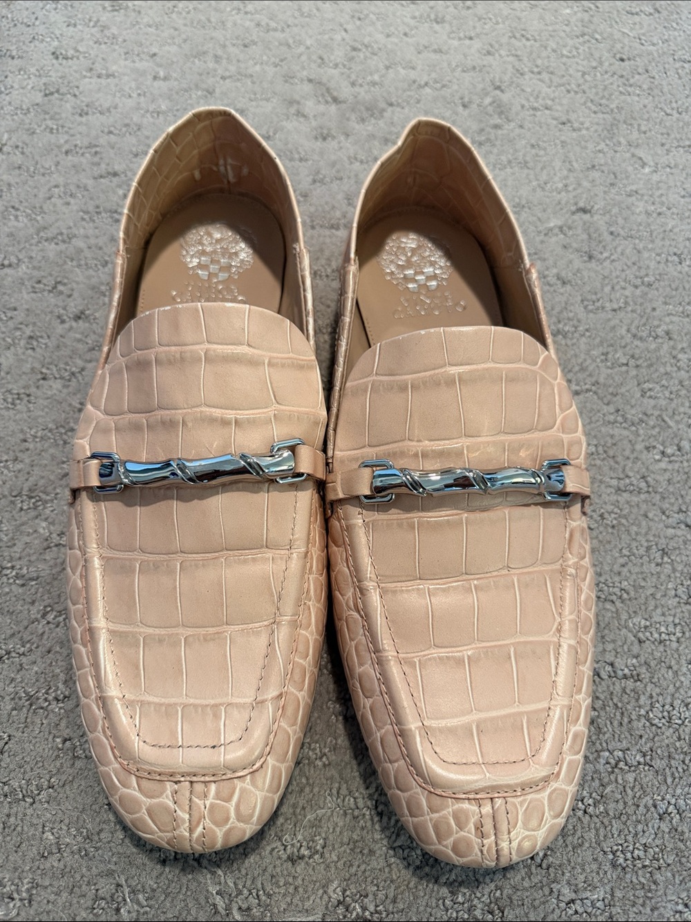Vince Camuto Women's Croc-Embossed Loafers in Blush